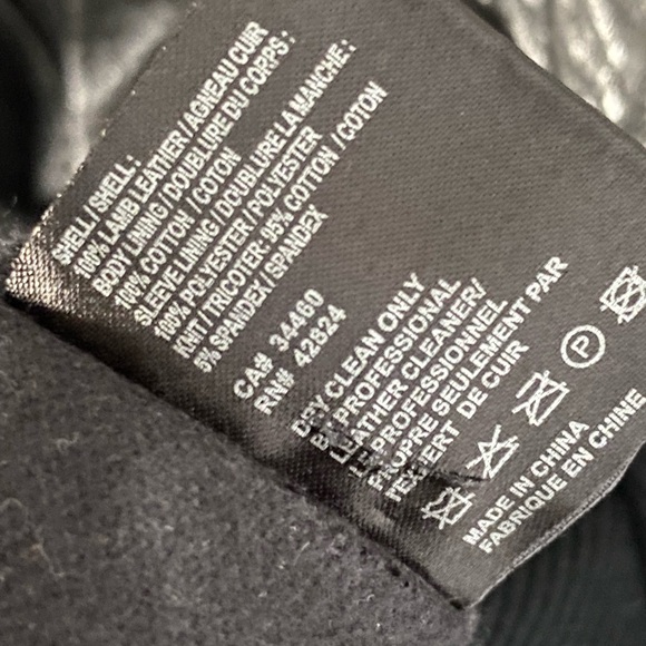 Veda Max Classic Leather Moto Jacket Black Women’s S Asymmetric Zip - Picture 9 of 9